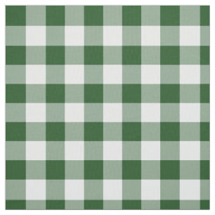 Classic Green und White Gingham Kariert Stoff