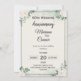Classic Greenery Einladungen zum Hochzeitstag