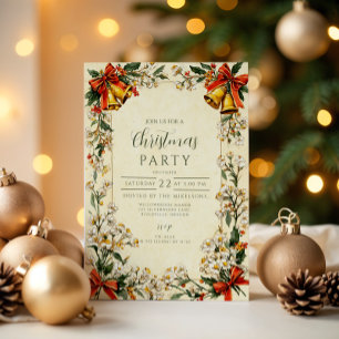 Classic Greenery Weihnachten Einladung