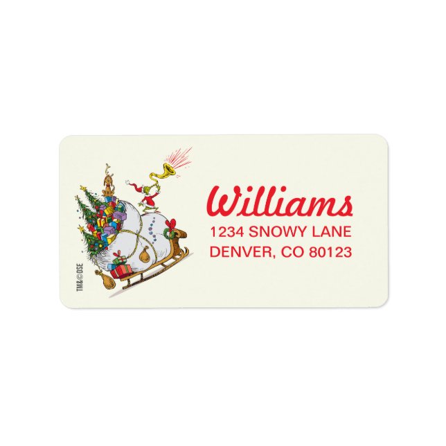 Classic Grinch | Frohe Grinchmas! Adressaufkleber (Vorne)