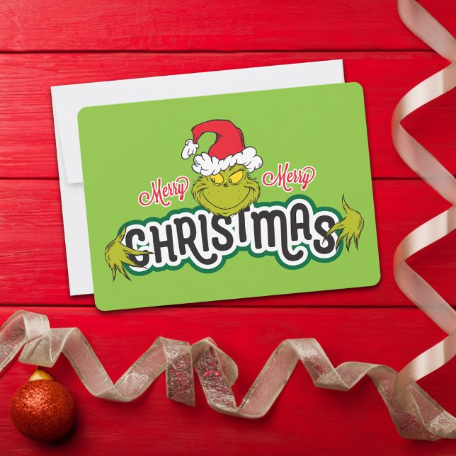 Classic Grinch | Frohe Weihnachten (Card on table)