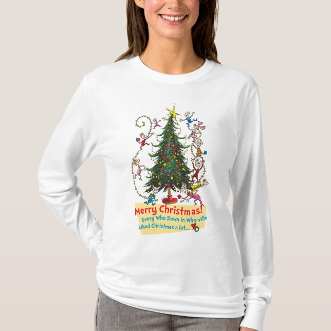Classic Grinch | Frohe Weihnachten! T-Shirt (Vorderseite)