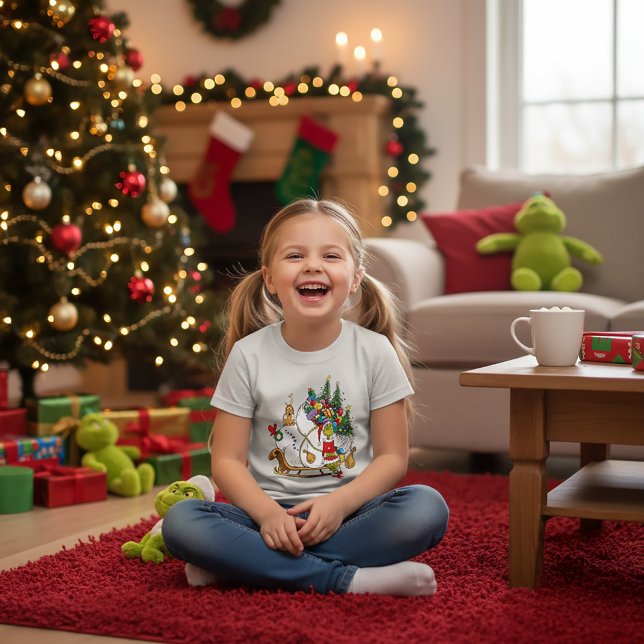 Classic Grinch | Grinch & Max mit Sleigh Tri-Blend Shirt (Von Creator hochgeladen)