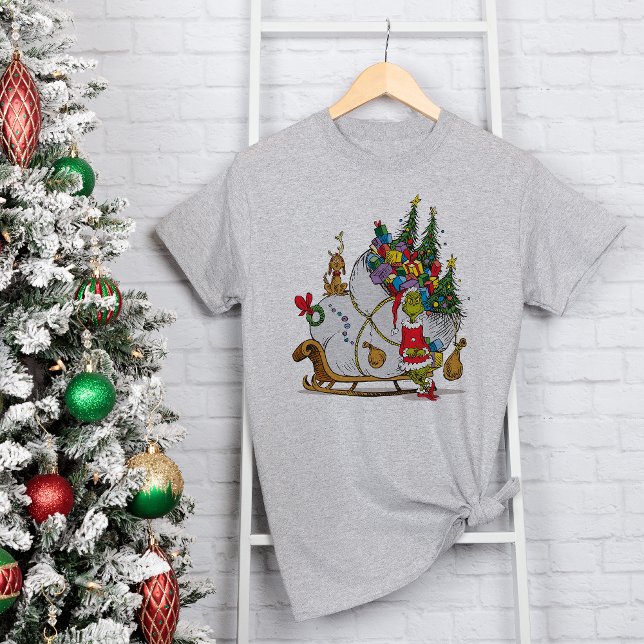 Classic Grinch | Grinch & Max mit Sleigh Tri-Blend Shirt (Von Creator hochgeladen)