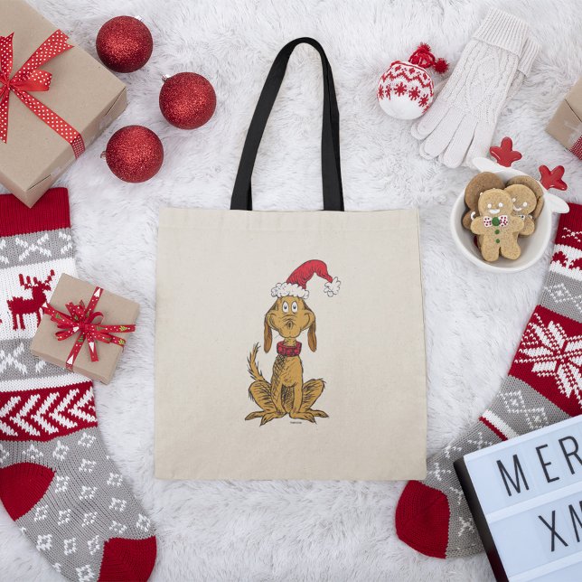 Classic Grinch | Max. Weihnachtsmannmütze Tragetasche (Tote bag on Christmas background)