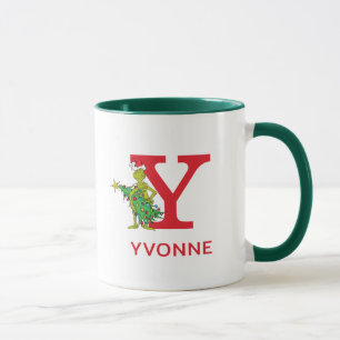 Classic Grinch   Name und Monogramm Y Tasse