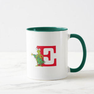 Classic Grinch   Naughty Monogram E Tasse