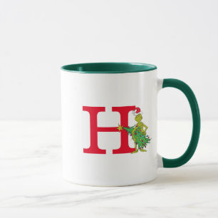 Classic Grinch   Naughty Monogram H Tasse