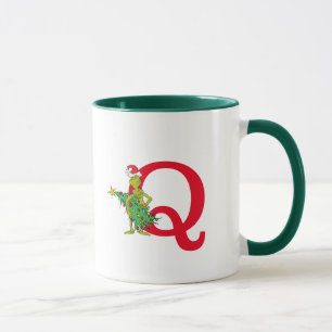 Classic Grinch   Naughty Monogram Q Tasse