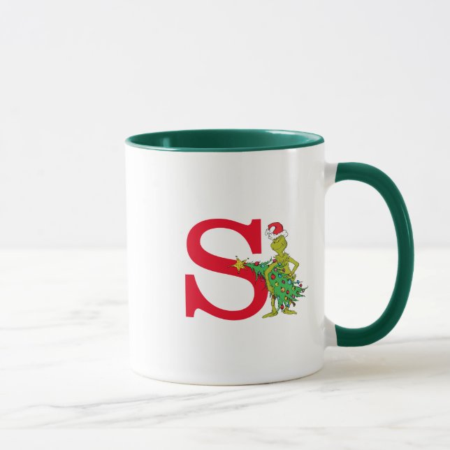 Classic Grinch | Naughty Monogram S Tasse (Rechts)