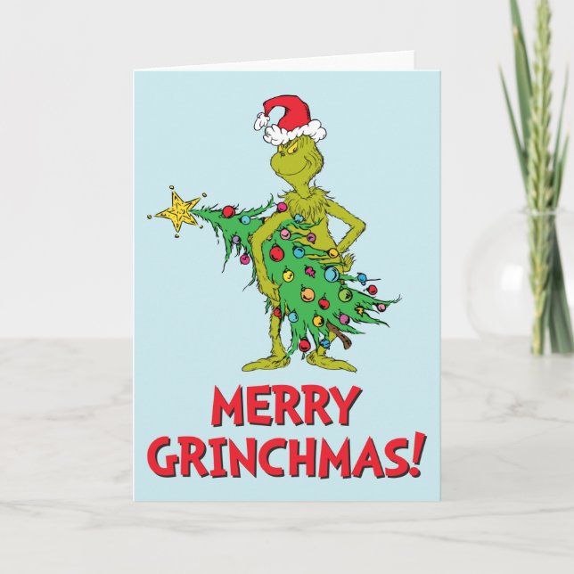 Classic Grinch | Übeltäter Feiertagskarte (Vorderseite)
