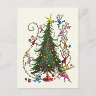 Classic Grinch Weihnachtsbaum Feiertagspostkarte