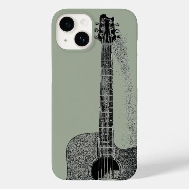 Classic Guitar Ink Pop Case-Mate iPhone Hülle (Rückseite)