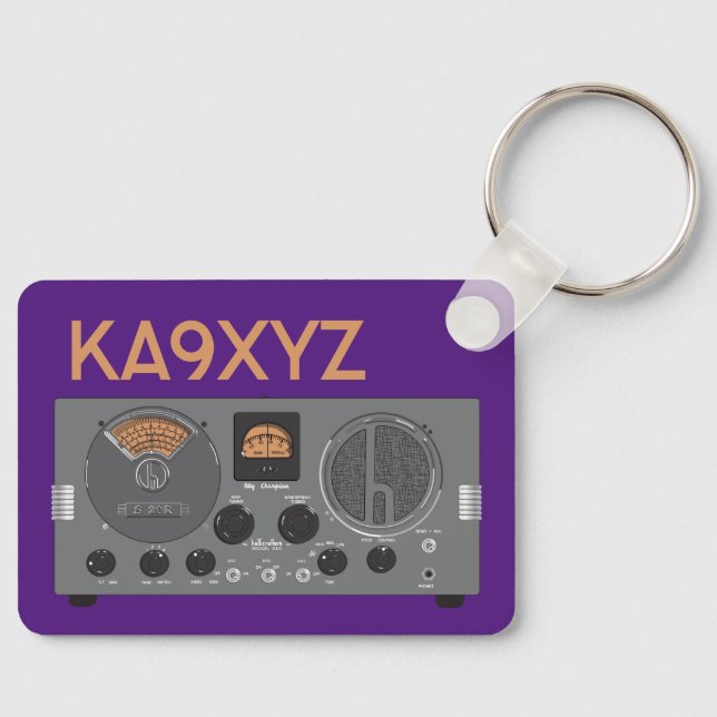 Classic Hallicrafters S 20R Radio Receiver Schlüsselanhänger (Vorderseite)