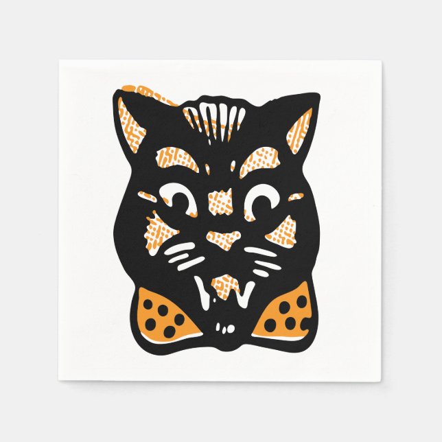 Classic Halloween Cat Serviette (Vorderseite)
