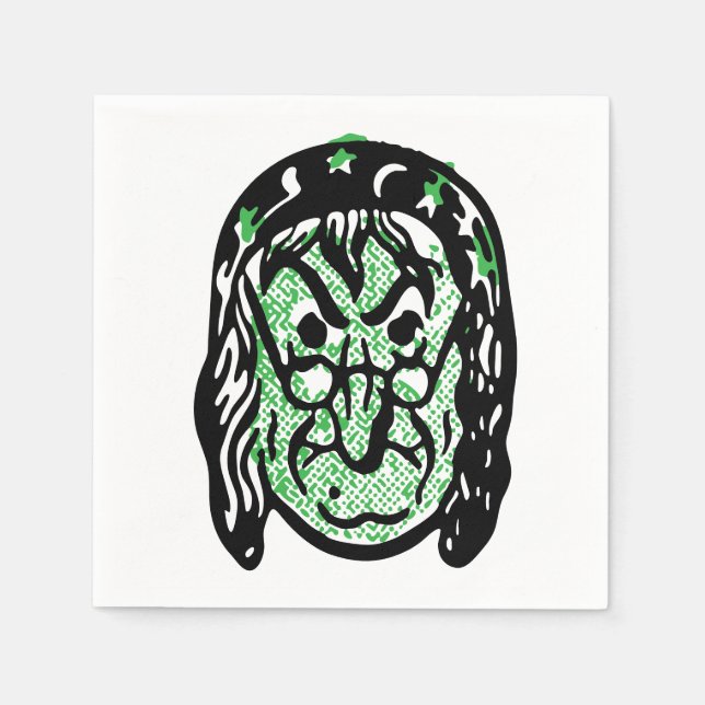 Classic Halloween Hexe Serviette (Vorderseite)