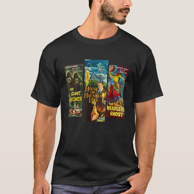 Classic Halloween Monster Poster Horror Movie T-Shirt (Vorderseite)