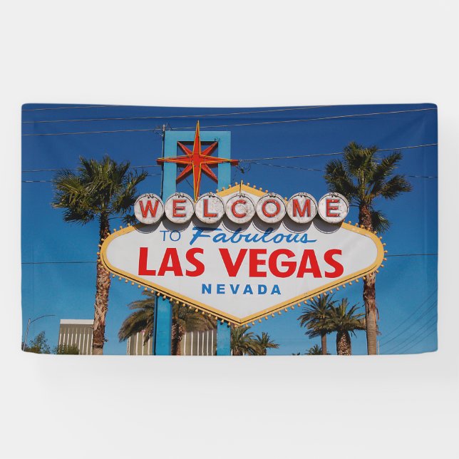 Classic Herzlich Willkommen im Las Vegas-Zeichen Banner (Horizontal)