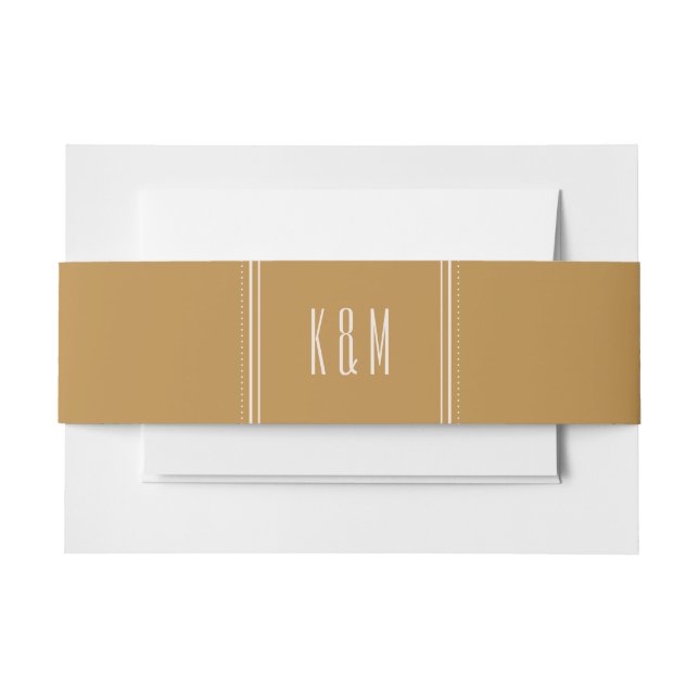Classic Hexagon Invitation Bly Band - Gold (Vorderseite Beispiel)