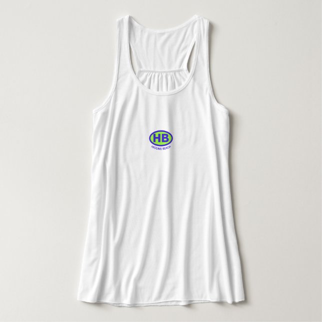 Classic Higgins Beach HB Oval Blue Green Tank Top (Design Vorderseite)