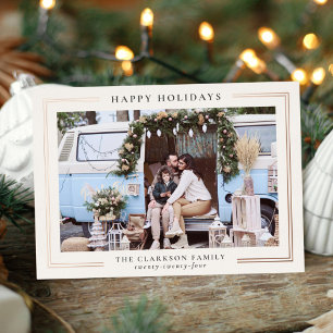Classic Holiday Foto Card Folien Feiertagskarte