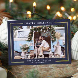 Classic Holiday Foto Card Folien Feiertagskarte