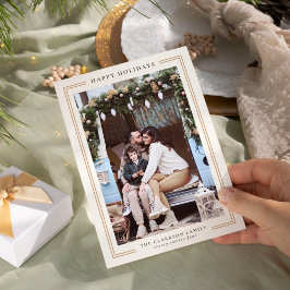 Classic Holiday Photo Card Feiertagskarte