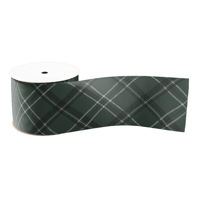 Classic holiday plaid dark green ripsband (Spule)