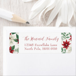 Classic Holiday Poinsettia Rücksendeadresse