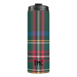 Classic Holiday Tartan Karierte INITIALS Festivals Thermosbecher