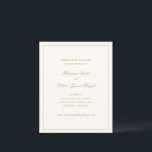 Classic Ivory and Gold Budget Wedding Save Date<br><div class="desc">A classic and timeless design.</div>