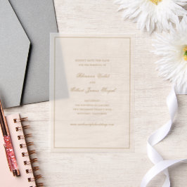 Classic Ivory and Gold Wedding Save the Date
