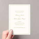 Classic Ivory and Gold Wedding Save the Date Acryleinladungen<br><div class="desc">A classic and timeless design.</div>