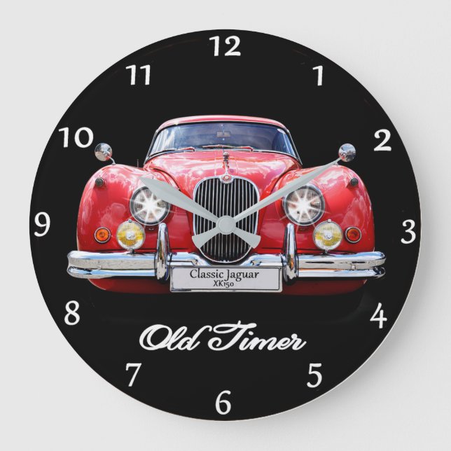 Classic Jaguar XK150 Wall Clock Große Wanduhr (Vorderseite)