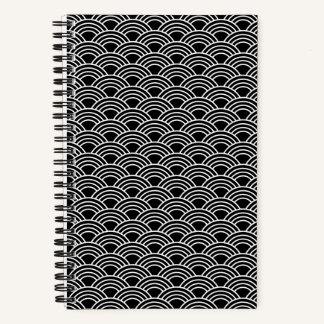 Classic Japanese Seigaiha Wave Pattern Notizbuch