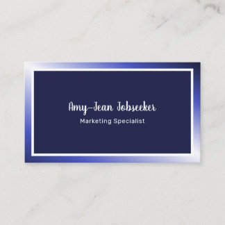 Classic Job Seeker Navy Ombre Einfach Minimalistis Visitenkarte