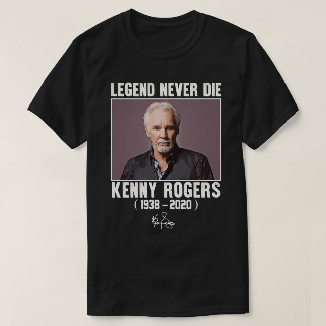 Classic Kenny Rogers Legend Niemals Die T-Shirt (Design vorne)