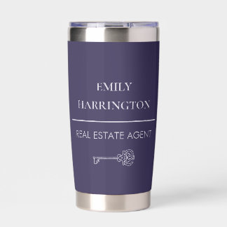 Classic Key Purple Real Estate Agent Thermobecher