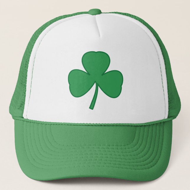 Classic Kleeblatt Irish St. Patrick's Day Hat Truckerkappe (Vorderseite)