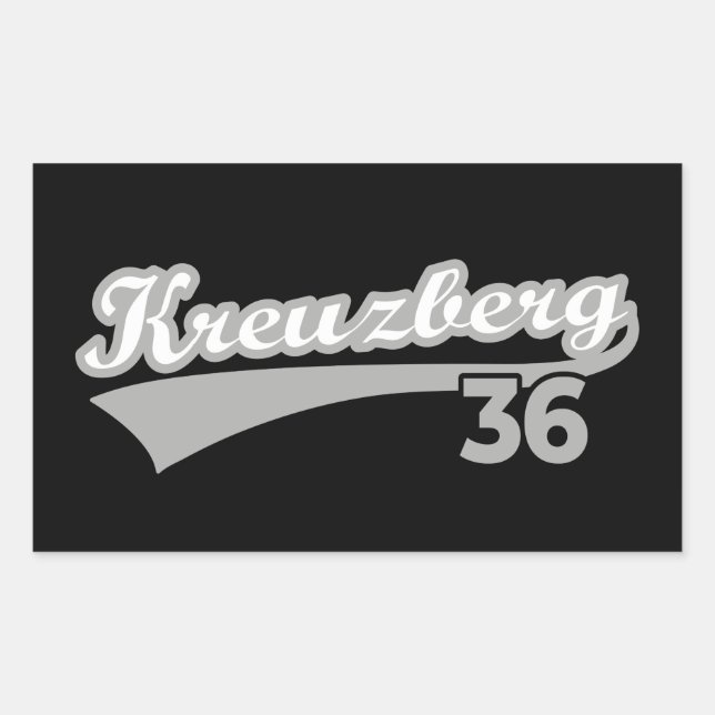 Classic Kreuzberg 36 Berlin City Logo Oldschool Rechteckiger Aufkleber (Vorderseite)