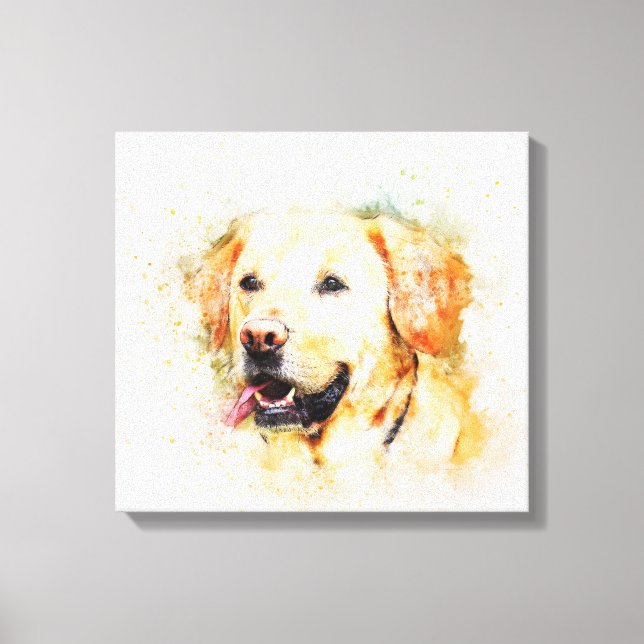 Classic Labrador Retriever Dog Art Portrait Leinwanddruck (Vorderseite)