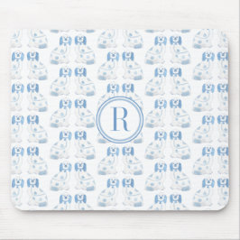 Classic Lady Blue und White Chinoiserie Hunde Mousepad