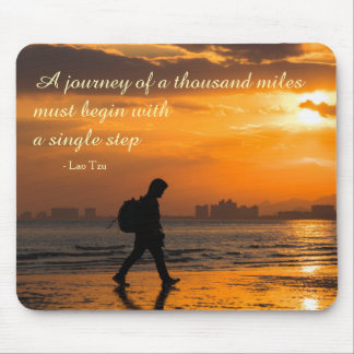 Classic Lao Tzu Journey Quote Mousepad