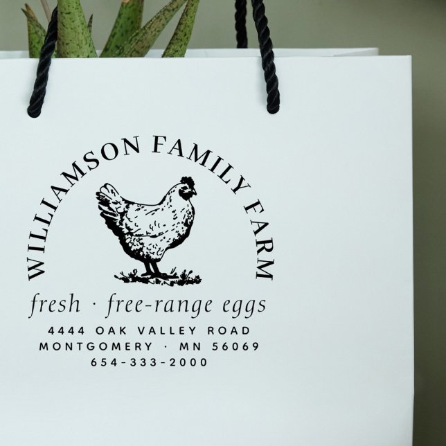 Classic Large Hen Egg Karton Rücksendeadresse Tele Gummistempel (Von Creator hochgeladen)