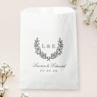 Classic Laurel Wedding Initial Monogram