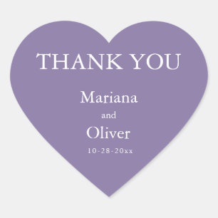 Classic Lavender Wedding Herz-Aufkleber