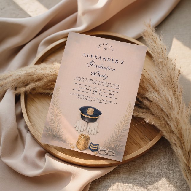 Classic Law Enforcement Graduation Ceremony Einladung (Von Creator hochgeladen)