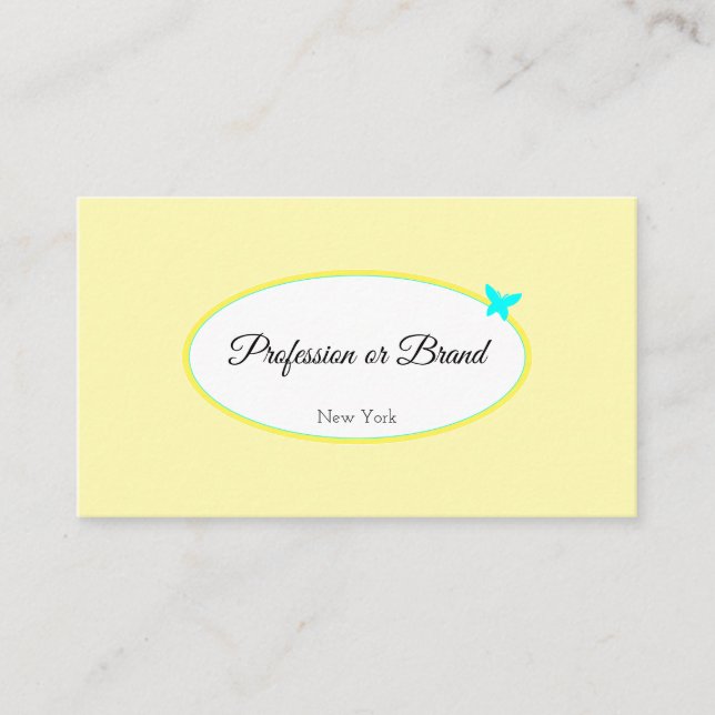 Classic Lemon Social Media Foto Beauty Wellness Visitenkarte (Vorderseite)