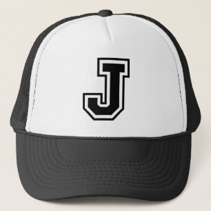 Classic Letter "J" Trucker Hat Truckerkappe