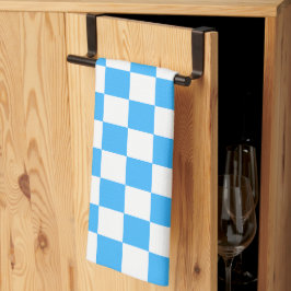 Classic light blue checkerboard geschirrtuch
